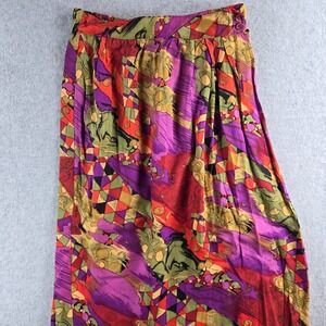 Pioko Maxi Skirt Women Size M Multicolor Abstract Geometric Vintage Made in USA